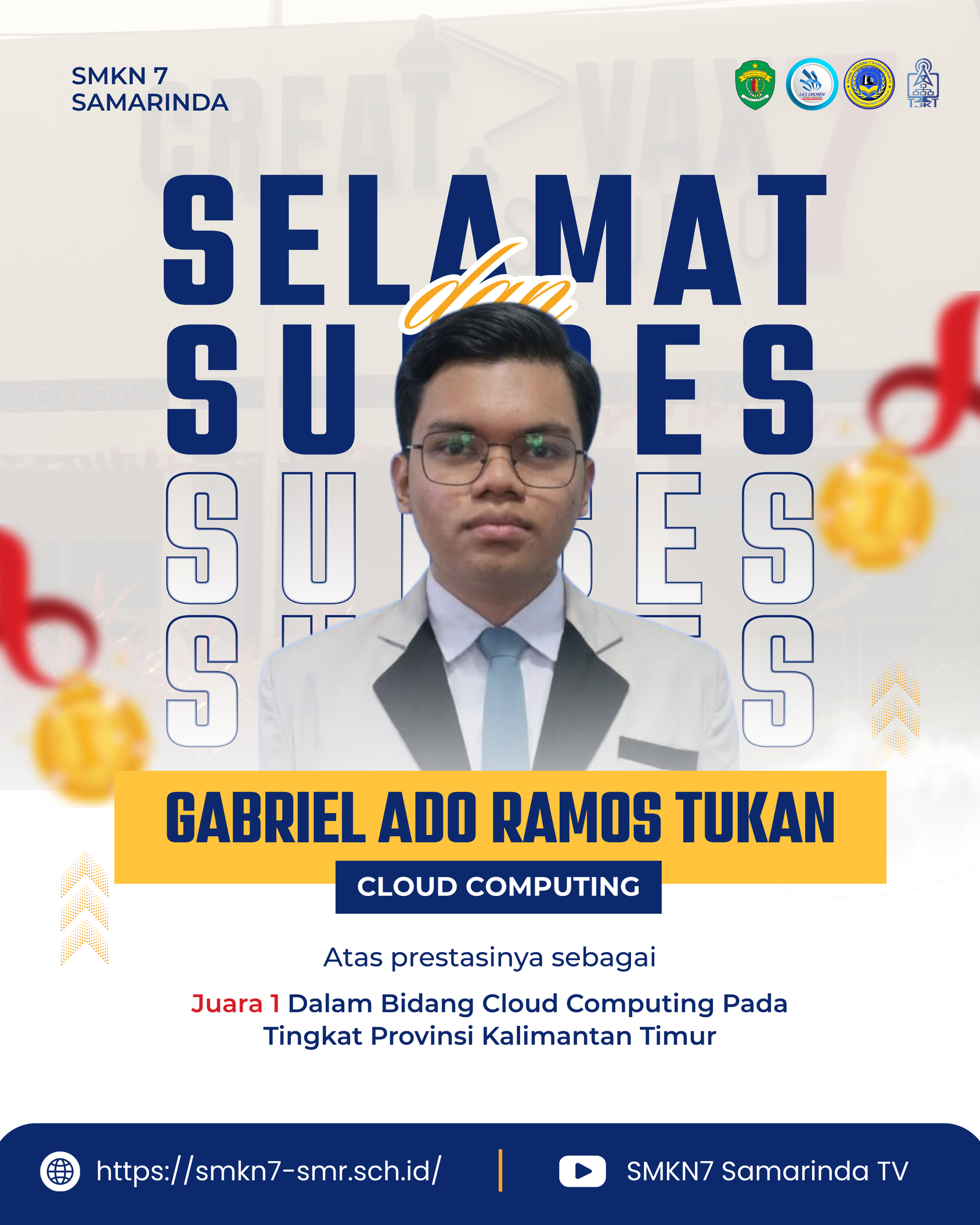 Gabriel Ado Ramos Tukan  🏆 Juara 1 di bidang Cloud Computing LKS Tingkat Provinsi Kalimantan Timur